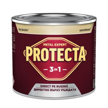 Vopsea alchidica/email Protecta 3 in 1, bej deschis, interior/exterior, 0,5 L