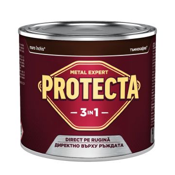 Vopsea alchidica/email Protecta 3 in 1, maro inchis, interior/exterior, 0,5 L