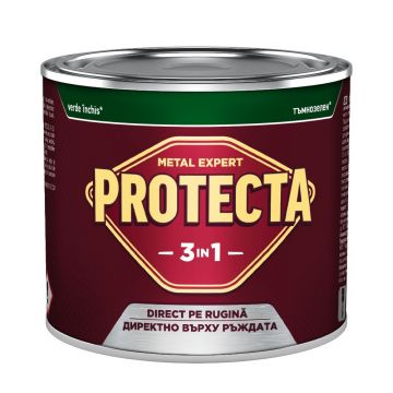 Vopsea alchidica/email Protecta 3 in 1, verde inchis, interior/exterior, 0,5 L