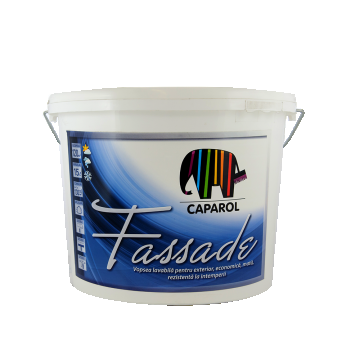 Vopsea lavabila exterior Caparol Fassade, rezistenta la intemperii, alb, 15 l