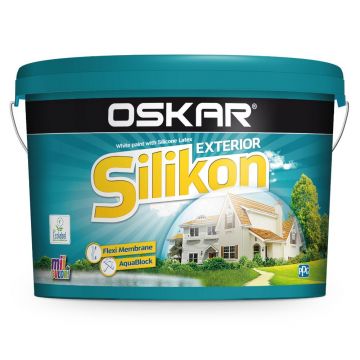 Vopsea lavabila exterior Oskar Silikon, alb, 5 l