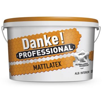 Vopsea lavabila interior Danke Mattlatex, alb, 15 l