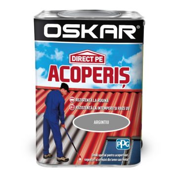 Vopsea Oskar Direct pe Acoperis, argintiu, exterior, 0.75 l