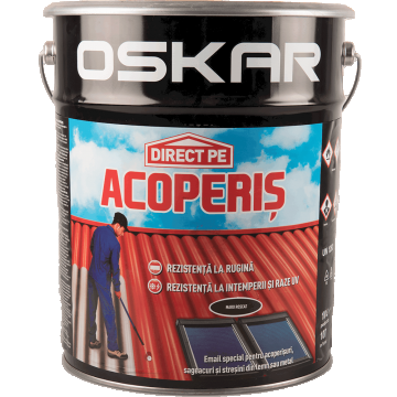 Vopsea Oskar Direct pe acoperis, maro roscat, exterior, 10 l