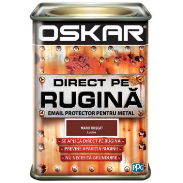 Vopsea  Oskar Direct pe Rugina, maro roscat lucios, interior/ exterior, 0.5 L