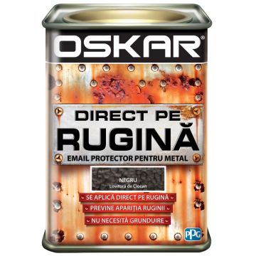 Vopsea Oskar Direct pe rugina, negru lovitura de ciocan, interior/exterior, 0,5 l