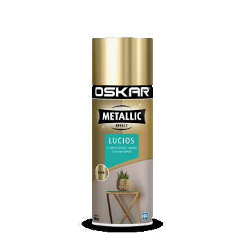 Vopsea spray Oskar Metallic Effect, auriu, lucios, interior/exterior, 400 ml