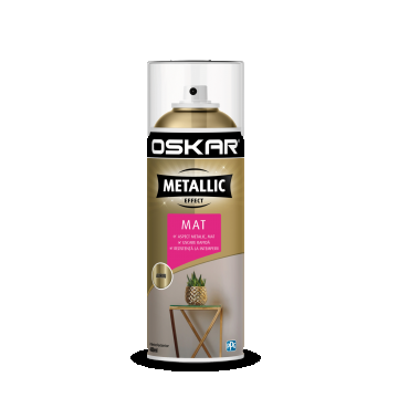 Vopsea spray Oskar Metallic Effect, auriu, mat, interior/exterior, 400 ml
