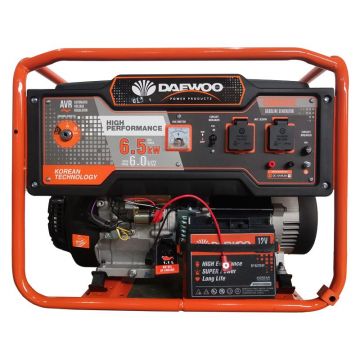 Generator Daewoo GDK6500E 6 kW max 6.5 kW Start Electric Cu roti si manere