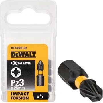 Set 5 capete de torsiune PZ3 25mm DeWalt - DT7388T