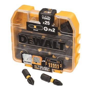 Set Tic Tac 25x PH2 25mm de impact Flextorq DeWalt - DT70555T