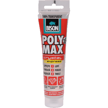 Adeziv si etanseizant universal Bison Poly Max Crystal Express, 115 g