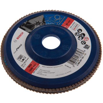 Disc abraziv evantai, pentru metale, Bosch X571, 125 mm, granulatie 120