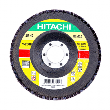 Disc lamelar, pentru inox / metale, Hikoki Proline 752586, 125 mm, granulatie 40
