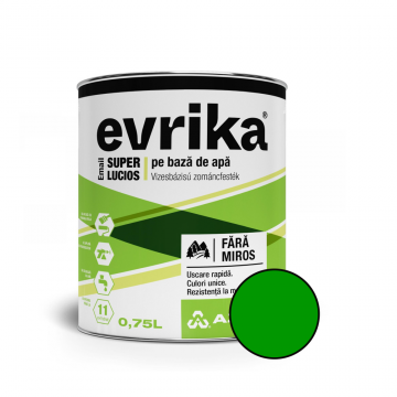 Email acrilic Evrika S8528, pentru lemn interior/exterior, baza de apa, verde, 0.75 L