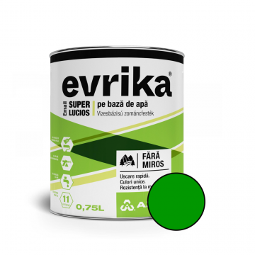 Email acrilic Evrika S8528, pentru lemn interior/exterior, baza de apa, verde crud, 0.75 l