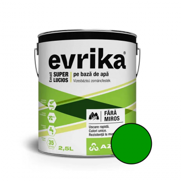 Email acrilic Evrika S8528, pentru lemn interior/exterior, pe baza de apa, verde, 2.5 L