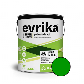 Email acrilic Evrika S8528, pentru lemn interior/exterior, pe baza de apa, verde crud, 2.5 L