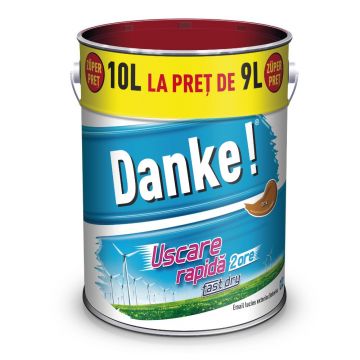 Email Danke uscare rapida, pentru metal, lemn, zidarie, exterior/interior, ocru, lucios, 10 l