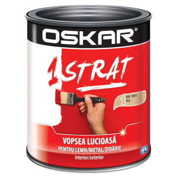 Email Oskar 1 strat, interior/exterior, RAL 1001 bej, 0.75 l