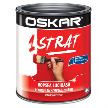 Email Oskar 1 strat, interior/exterior, RAL 5010 albastru inchis, 0.75 l