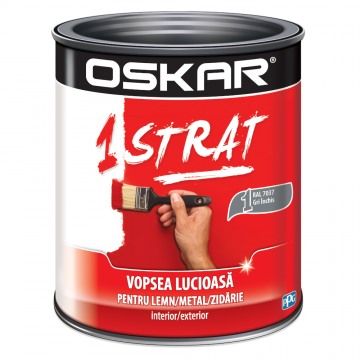 Email Oskar 1 strat, interior/exterior, RAL 7037 gri inchis, 0.75 l