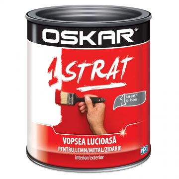 Email Oskar 1 strat, interior/exterior, RAL 7037 gri inchis, 2.5 l