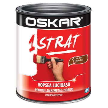 Email Oskar 1 strat, interior/exterior, RAL 8003 maro ocru, 0.75 l