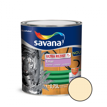 Email Savana ultra rezist pentru metal/lemn/zidarie, interior/exterior, crem , 0,75 l