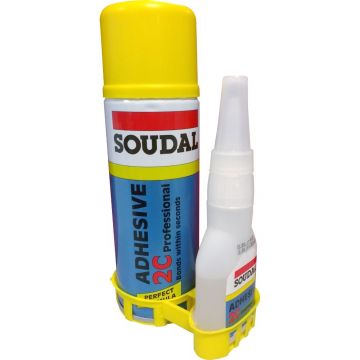 Kit adeziv bicomponent, Soudal, Mitre Kit, 200 ml + 50 g