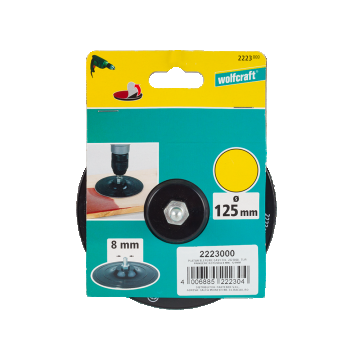 Platan de slefuire Wolfcraft, cu tija prindere 8 mm, D 125 mm