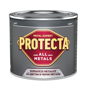 Vopsea alchidica/ email Protecta All Metals, grafit, interior/exterior, 0.5L