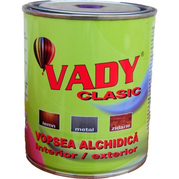 Vopsea alchidica Vady clasic, pentru lemn/metal/zidarie, interior/exterior, galben, 3kg