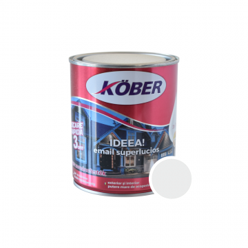 Vopsea email Kober Ideea pentru lemn/metal/sticla, interior/exterior, aluminiu, 0,75 l