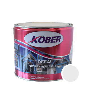 Vopsea email Kober Ideea pentru lemn/metal/sticla, interior/exterior, aluminiu, 2,5 l