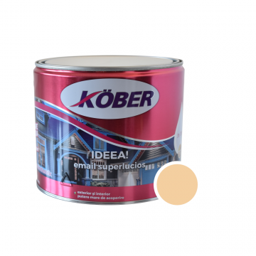 Vopsea email Kober Ideea pentru lemn/metal/sticla, interior/exterior, bej, 2,5 l