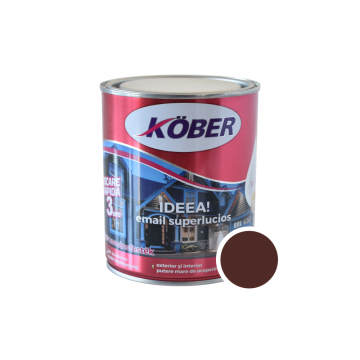 Vopsea email Kober Ideea pentru lemn/metal/sticla, interior/exterior, brun, 0,75 l