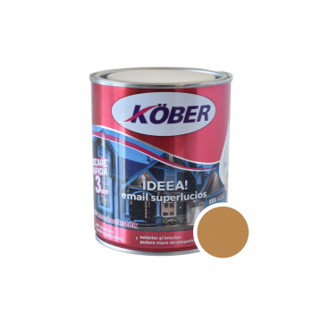 Vopsea email Kober Ideea pentru lemn/metal/sticla, interior/exterior, cafeniu, 0,75 l