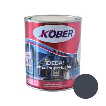 Vopsea email Kober Ideea pentru lemn/metal/sticla, interior/exterior, gri antracit, 0,75 l