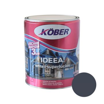 Vopsea email Kober Ideea pentru lemn/metal/sticla, interior/exterior, gri antracit, 4 l