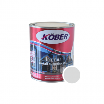 Vopsea email Kober Ideea pentru lemn/metal/sticla, interior/exterior, gri deschis, 0,75 l