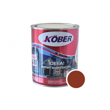 Vopsea email Kober Ideea pentru lemn/metal/sticla, interior/exterior, maro, 0,75 l