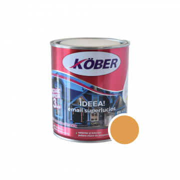 Vopsea email Kober Ideea pentru lemn/metal/sticla, interior/exterior, ocru luminos, 0,75 l