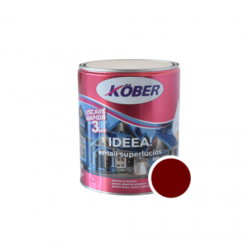 Vopsea email Kober Ideea pentru lemn/metal/sticla, interior/exterior, rosu vin, 4 l