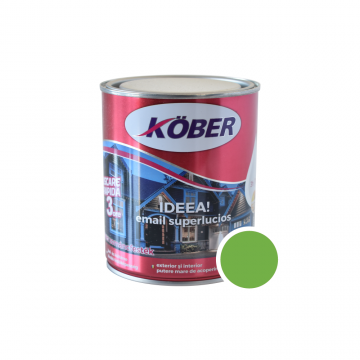 Vopsea email Kober Ideea pentru lemn/metal/sticla, interior/exterior, verde deschis, 0,75 l