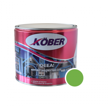 Vopsea email Kober Ideea pentru lemn/metal/sticla, interior/exterior, verde deschis, 2,5 l