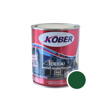 Vopsea email Kober Ideea pentru lemn/metal/sticla, interior/exterior, verde mediu, 0,75 l