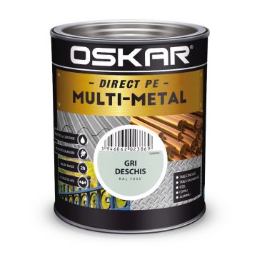 Vopsea email Oskar Direct pe Multimetal, exterior, pe baza de apa, gri deschis RAL 7035 , 0.75 l