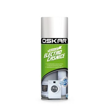 Vopsea spray direct pe electrocasnice Oskar, alb, mat, interior, 400 ml