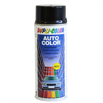 Vopsea spray pentru autoturisme Skoda Dupli-Color, negru magic, lucios, exterior, 400 ml